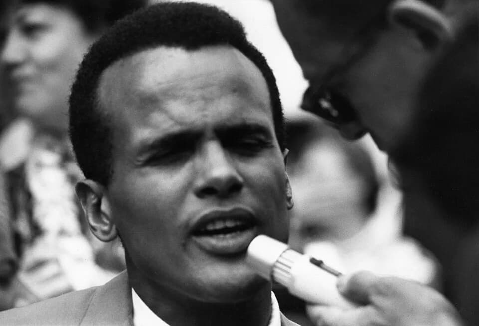 Harry Belafonte - Civil Rights March on Washington, D.C. Close-up view of Actor and Vocalist Harry Belafonte.