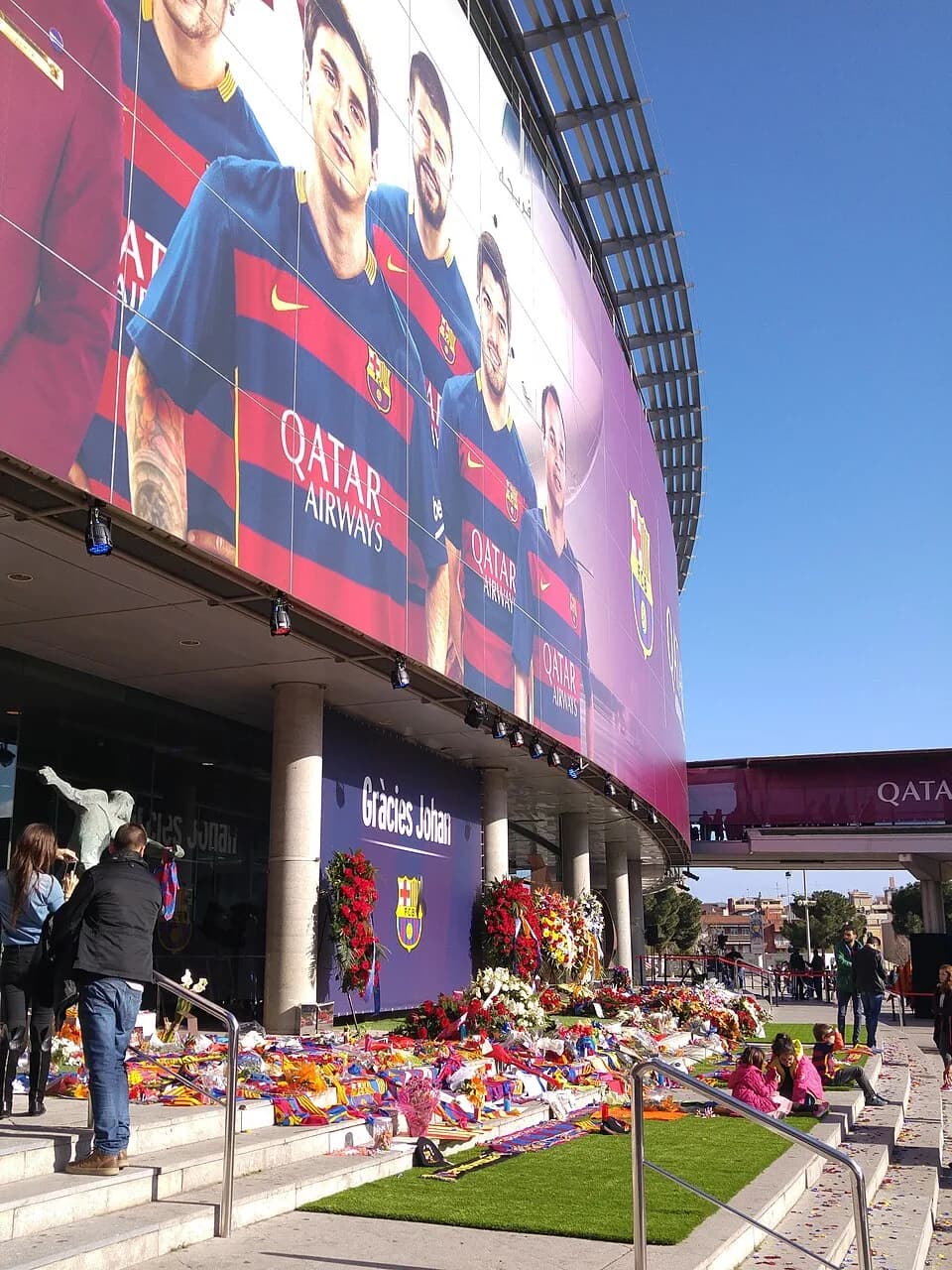 Johan Cruyff - Johan Cruyff tribute in the Camp Nou stadium on March 26, 2016, Barcelona