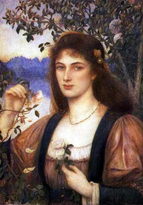 Torquato Tasso - The Rose from Armida's Garden by Marie Spartali Stillman (1894).jpg