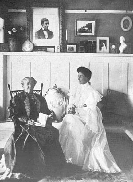 Ralph Waldo Emerson - Portrait of Caroline M. Severance in the "Emerson Room" of Ella Giles Ruddy