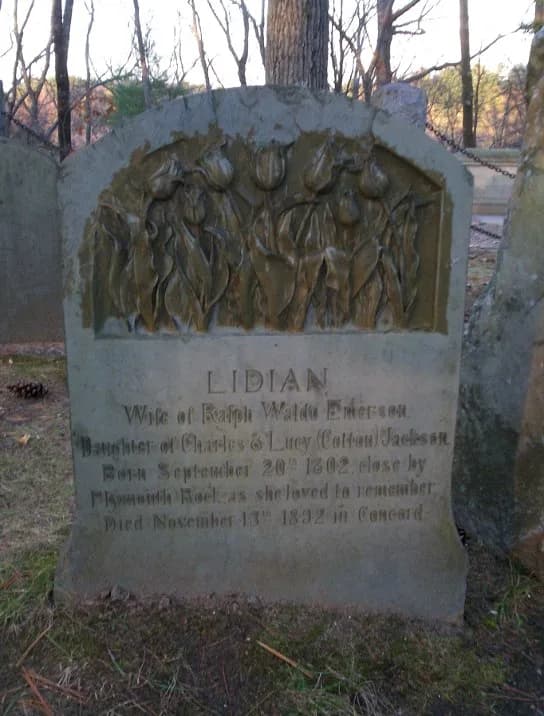 Ralph Waldo Emerson - Grave of Lidian (or Lydia) Emerson, nee Jackson, wife of American writer and thinker Ralph Waldo Emerson. Sleepy Hollow Cemetery, Concord, Massachusetts.