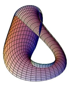 Felix Klein - Cut-away version of an immersion of a Klein bottle into R3. Made with Mathematica. For a non-cut-away version see Image:KleinBottle-01.png.
