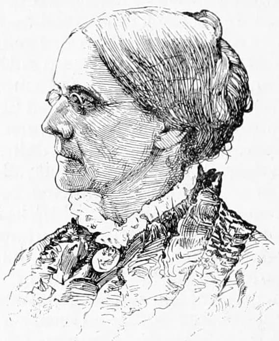 Susan B. Anthony - Portrait drawing of United States women's rights activist Susan B. Anthony
