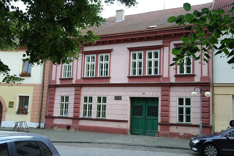 Joseph II, Holy Roman Emperor - House no. 66, Mírové nám, Budyně nad Ohří. According to a plaque on the facade, Emperor Joseph II. stayed here on April 26th., 1778.
