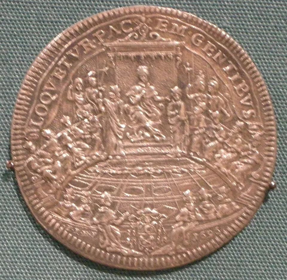 Innocent XII - Piastra d'argento di papa innocenzo xii, 1696