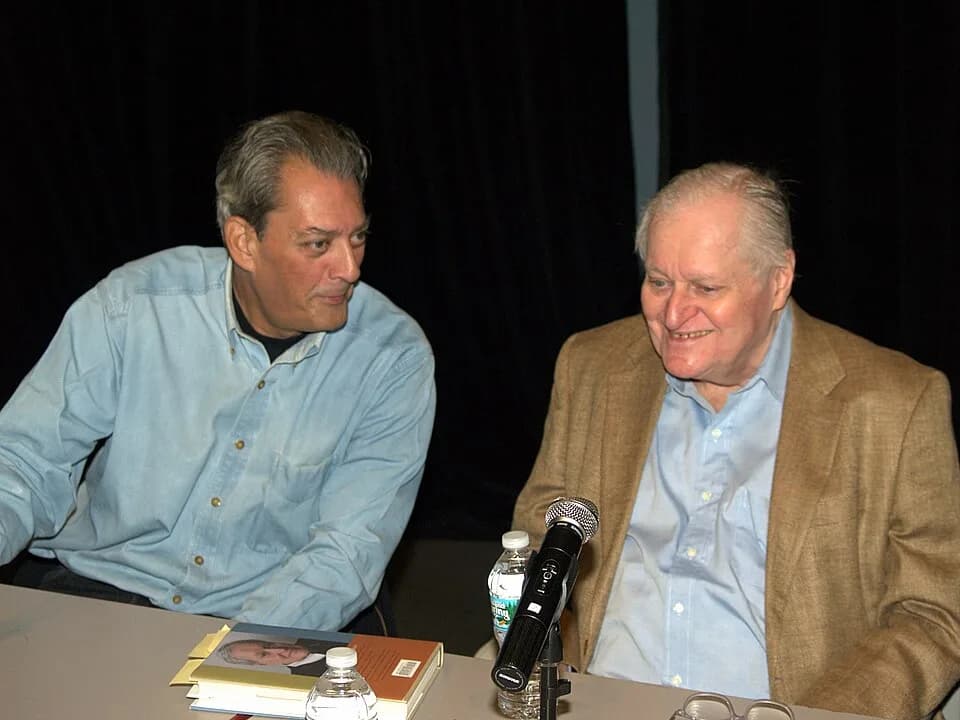 Paul Auster - Paul Auster and John Ashbery at the 2010 Brooklyn Book Festival.