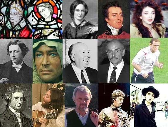 Arthur Wellesley, 1st Duke of Wellington - A montage of notable peoples of Great Britain from an Irish ancestral background. People either born in Great Britain or moved from Ireland to stay permanent