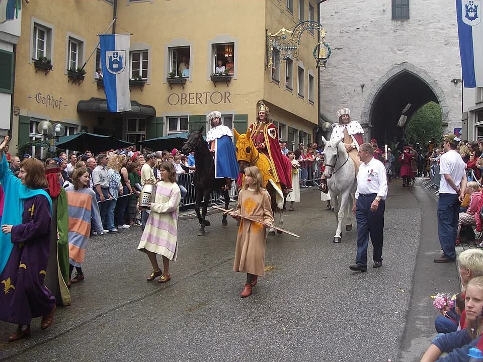 Rudolph I of Germany - Ravensburg, Germany: Rutenfest, Festzug am Rutenmontag, König Rudolf von Habsburg