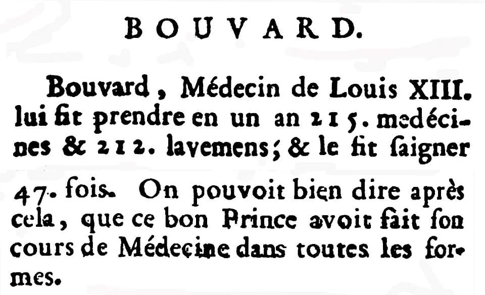 Louis XIII of France - Text, Charles Bouvard betreffend