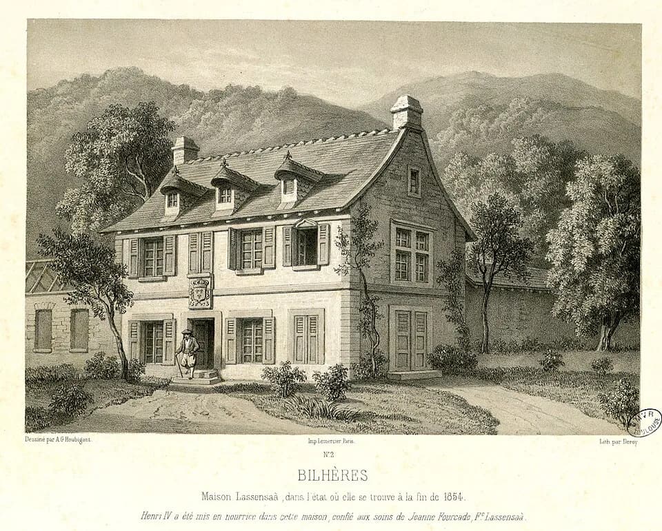 Henry IV of France - Henri IV a été mis en nourrice dans cette maison confié aux soins de Jeanne Fourcade Fc Lassensaà
Ancely, René (1876 - 1966). Possesseur
