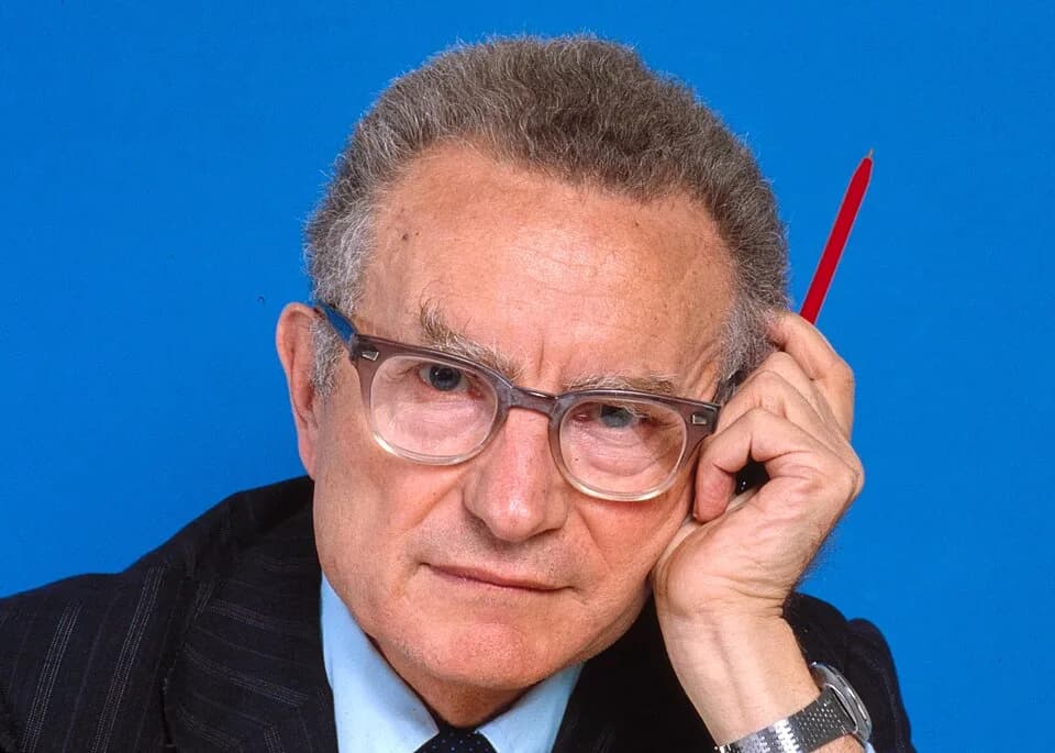 Paul Samuelson - Title: Professor Paul A. Samuelson, economist
Creator(s): Gotfryd, Bernard, photographer
Date Created/Published: [between 1970 and 1975]
Medium: 1 photograph : color transparency ; 35
