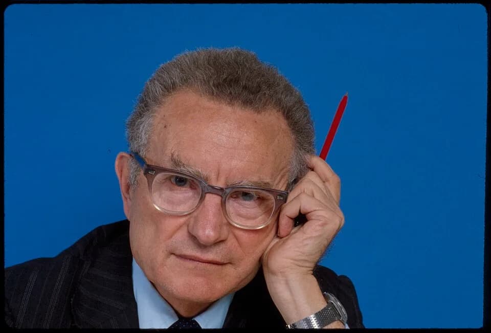 Paul Samuelson - Title: Professor Paul A. Samuelson, economist
Creator(s): Gotfryd, Bernard, photographer
Date Created/Published: [between 1970 and 1975]
Medium: 1 photograph : color transparency ; 35
