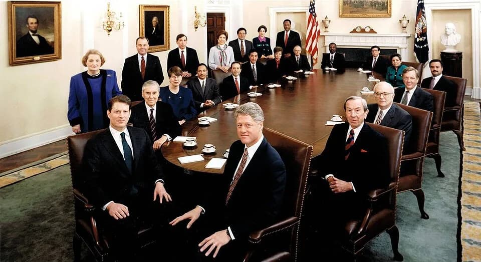 Madeleine Albright - The Clinton administration in the Cabinet Room.