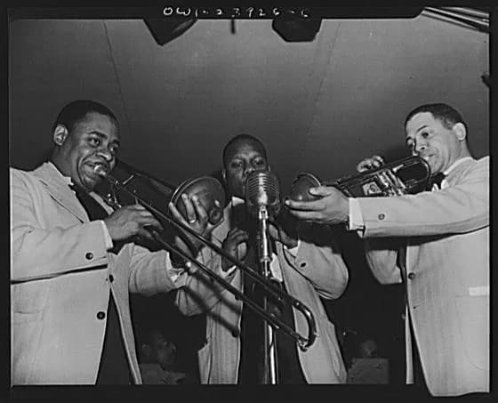 Duke Ellington - A trio of musicians from Duke Ellington's orchestra during the early morning broadcast