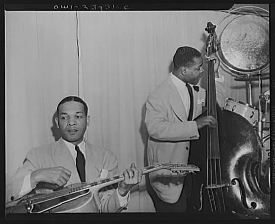 Duke Ellington - Two members of Duke Ellington's rhythm section at the Hurricane Ballroom