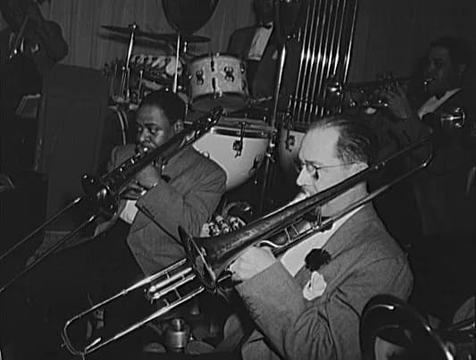 Duke Ellington - Juan Tizol, valve and trombone player of Duke Ellington's orchestra at the Hurricane