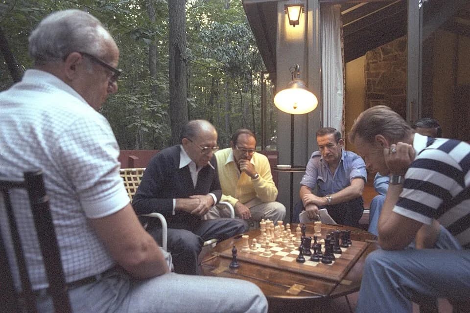 Zbigniew Brzezinski - A chess game between Prime Minister Menahem Begin and  U.S.  National security adviser Zbigniew Brzezinski in Camp David during the peace negotiations between Israel and Egypt.

