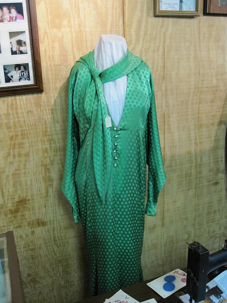 Dixie Carter - Carroll County Museum in McLemoresville, Tennessee. Dixie Carter dress.