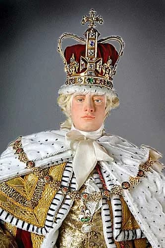 George III of Great Britain - Historical figure of English King George III in state robes