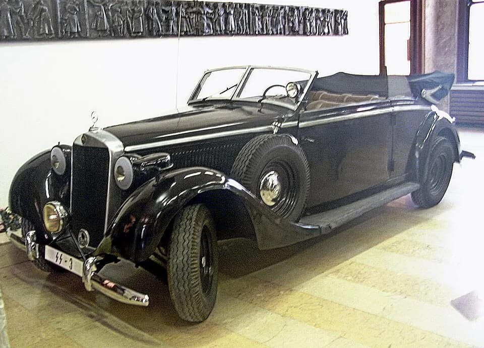 Reinhard Heydrich - One of Reinhard Heydrich's cars, similar to the one he was mortally wounded in, Military Technical Museum of the Military Historical Institute, Prague.