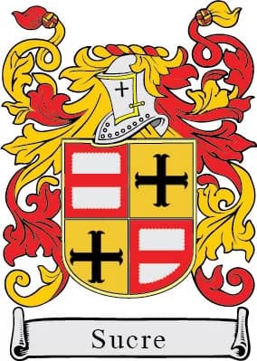 Antonio José de Sucre - Escudo de armas de la familia sucre