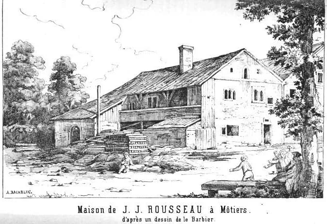 Jean-Jacques Rousseau - House of J. Rousseau in the canton of Neuenburg
