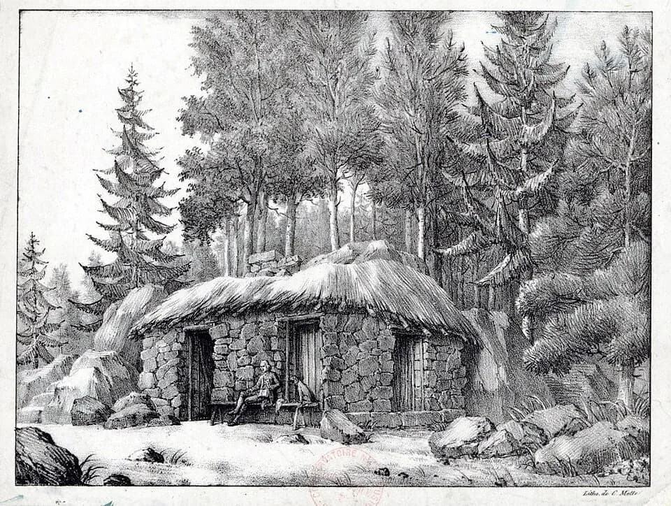 Jean-Jacques Rousseau - Lithographie.