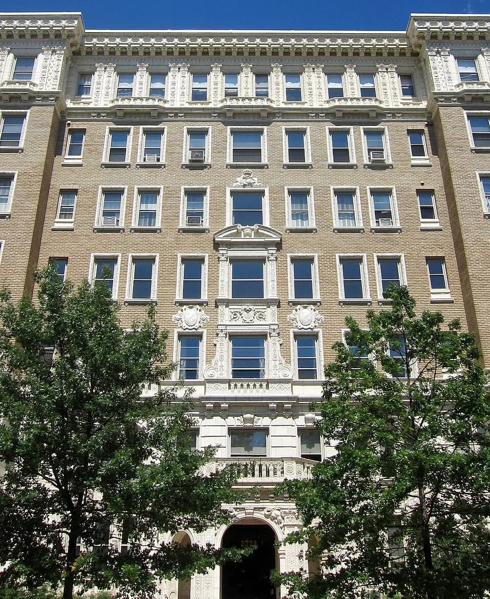 Lena Horne - The 2029 Connecticut Avenue condominium located in the Kalorama Triangle neighborhood of Washington, D.C.  Constructed in 1915–1916, the Beaux-Arts style building was originally known as 