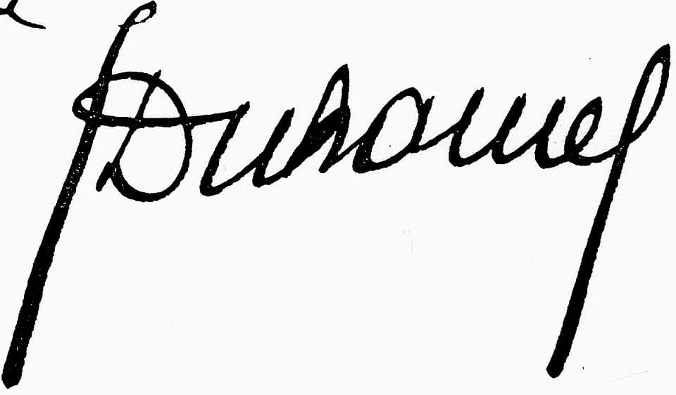 Georges Duhamel - Signature de l'écrivain français Georges Duhamel.