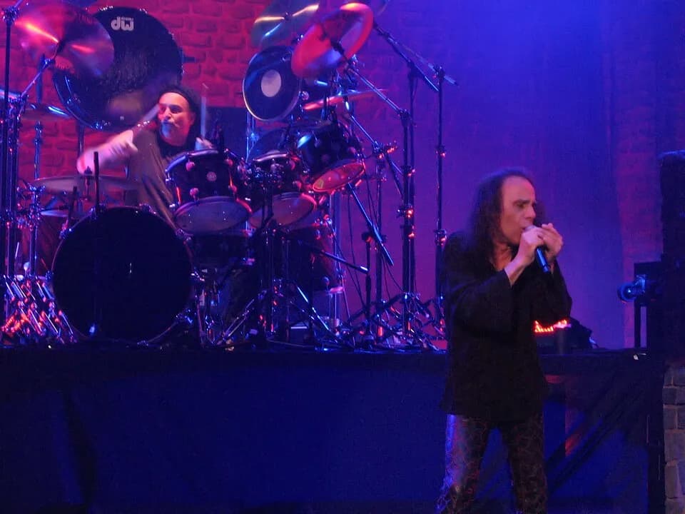 Ronnie James Dio - Ronnie James Dio and Vinny Appice from Heaven and Hell during concert in Katowice Spodek 20.06.2007