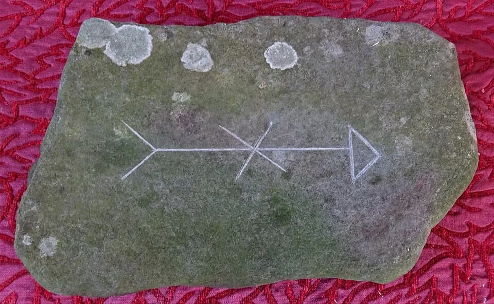 Robert Burns - Robert Burns's mason mark, a nine point star. He was qualified as a Master Mark Mason and was permitted a personal mason mark.