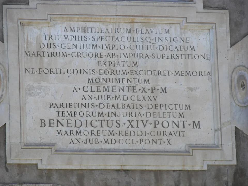 Clement X - Catholic dedication of the Colosseum in Rome.