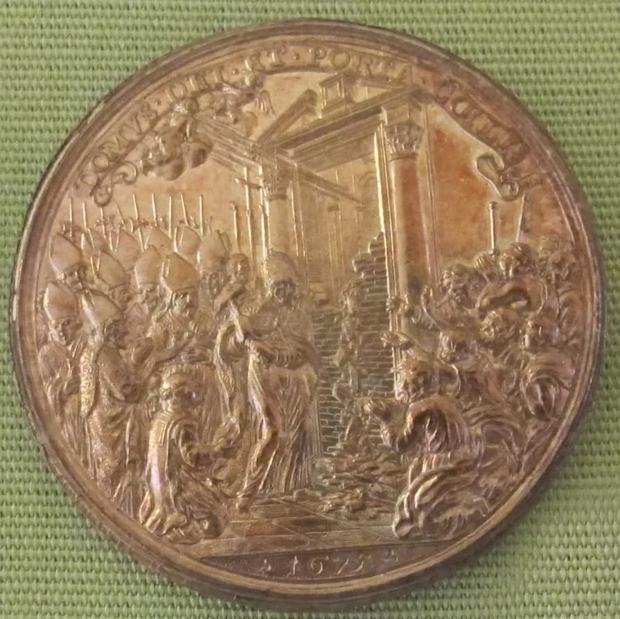 Clement X - Giovanni hamerani, clemente X apre la porta santa, 1675