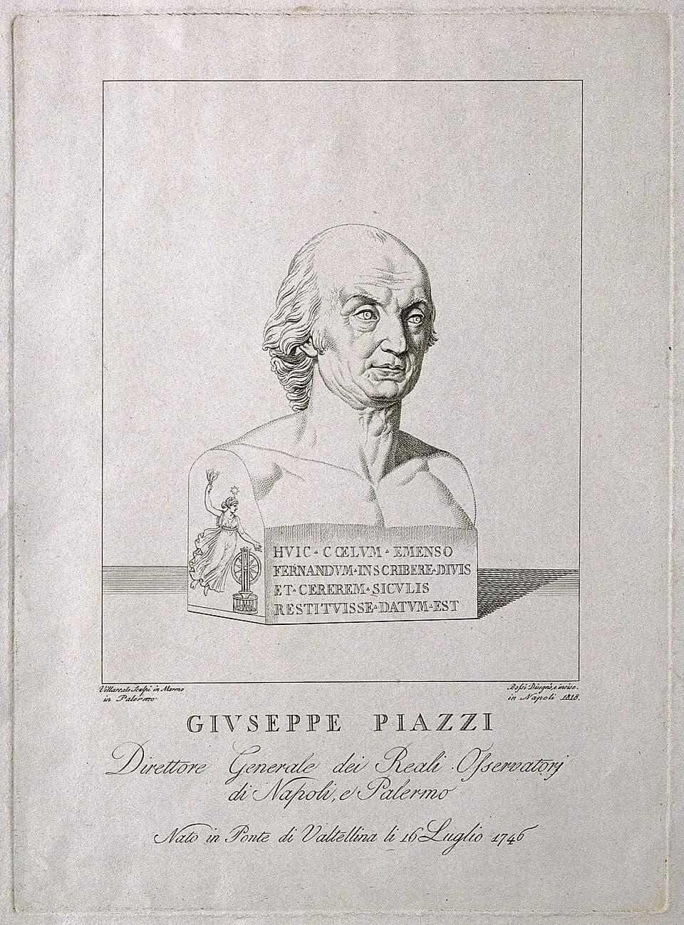 Giuseppe Piazzi - Giuseppe Piazzi. Line engraving by Bossi, 1818, after V. Villareale.

Iconographic Collections
Keywords: portrait prints; V. Villareale; engravings; Giuseppe Piazzi