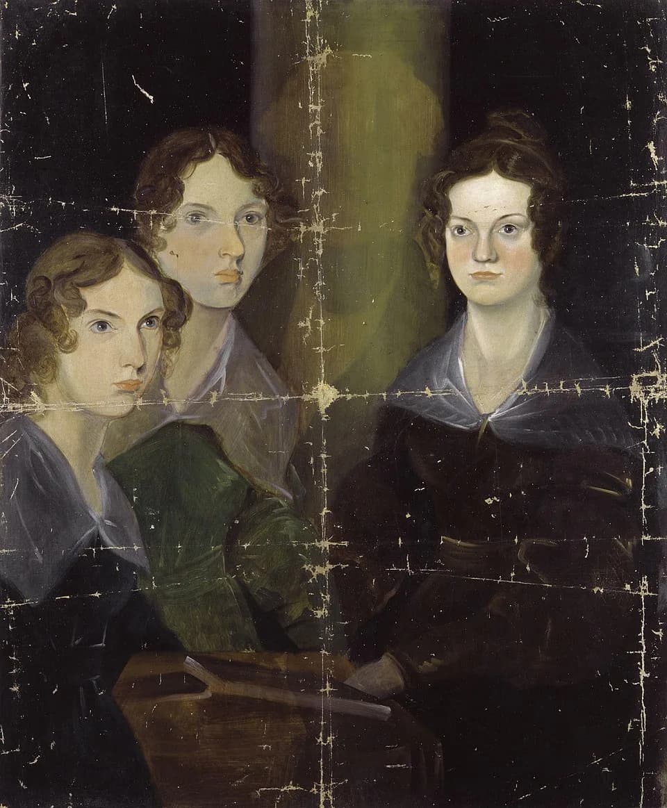Emily Brontë - The Brontë sisters (painting), by Patrick Branwell Brontë