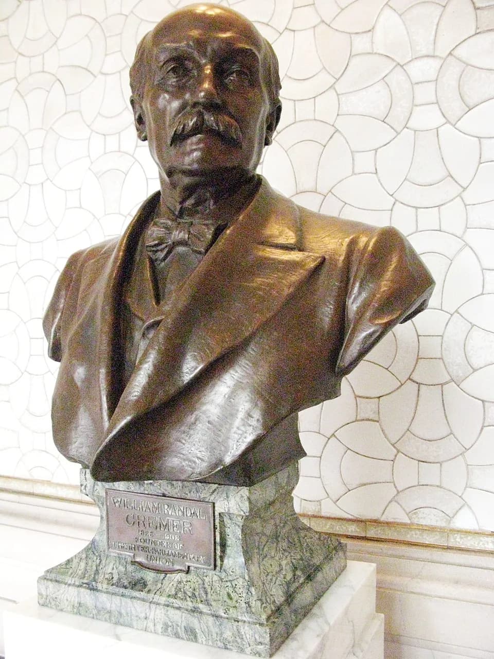 Randal Cremer - Buste de William Randal Cremer a se trouvant dans le Palais de la Paix Peace Palace Den Haag The Hague La Haye