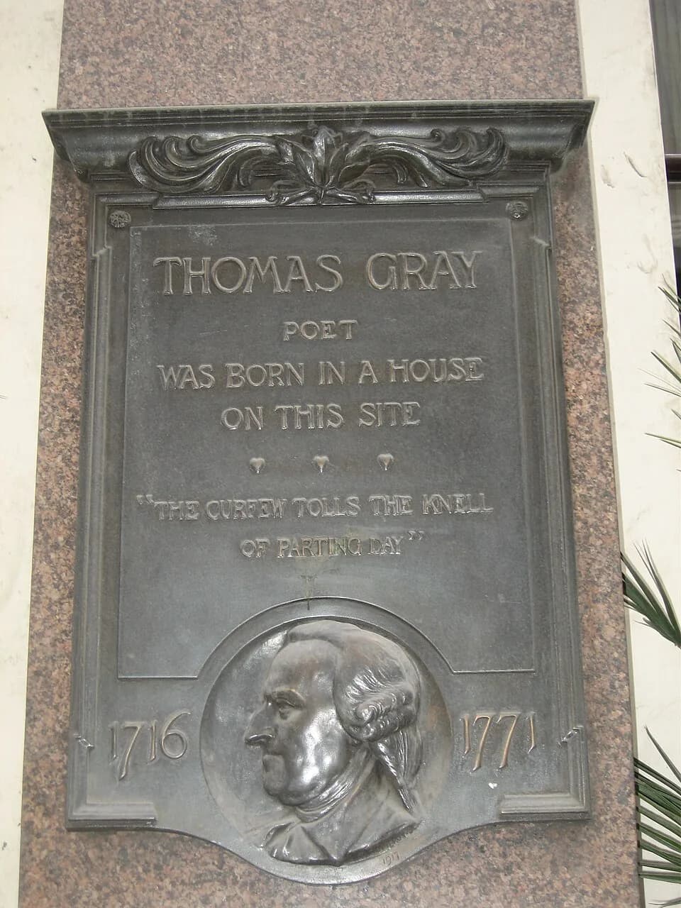 Thomas Gray - Tablica pamiatkowa Thomasa Graya