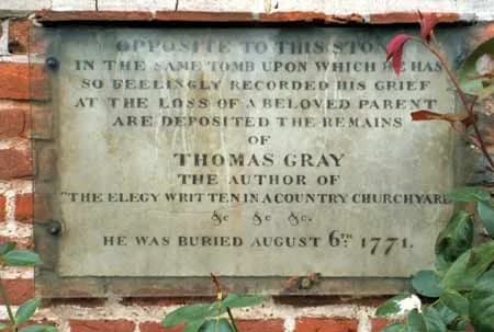 Thomas Gray - Tomb of Thomas Gray. I took this photo. Tomb of Thomas Gray.