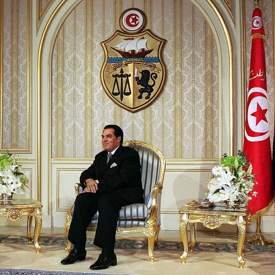Zine El Abidine Ben Ali - Tunisian President Zine El Abidine Ben Ali at the Presidential Palace in Tunis, Tunisia, on Oct. 7, 2000.