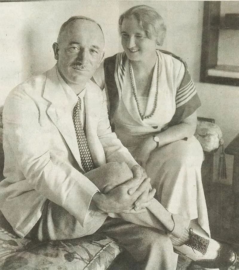 Edvard Beneš - Edvard Beneš with his wife, 1934