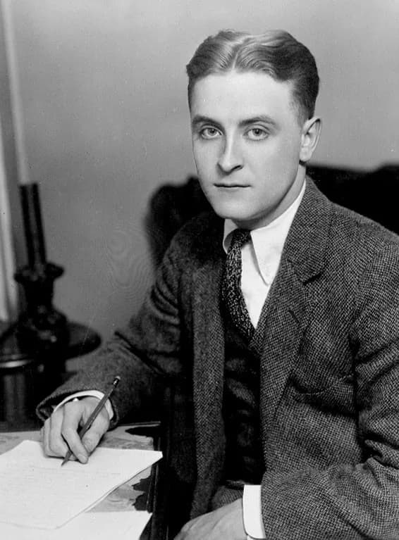 F. Scott Fitzgerald - A publicity photograph of writer F. Scott Fitzgerald circa 1921 published in The World's Work (June 1921 issue). As this photo was published in 1921 and the copyright for all med