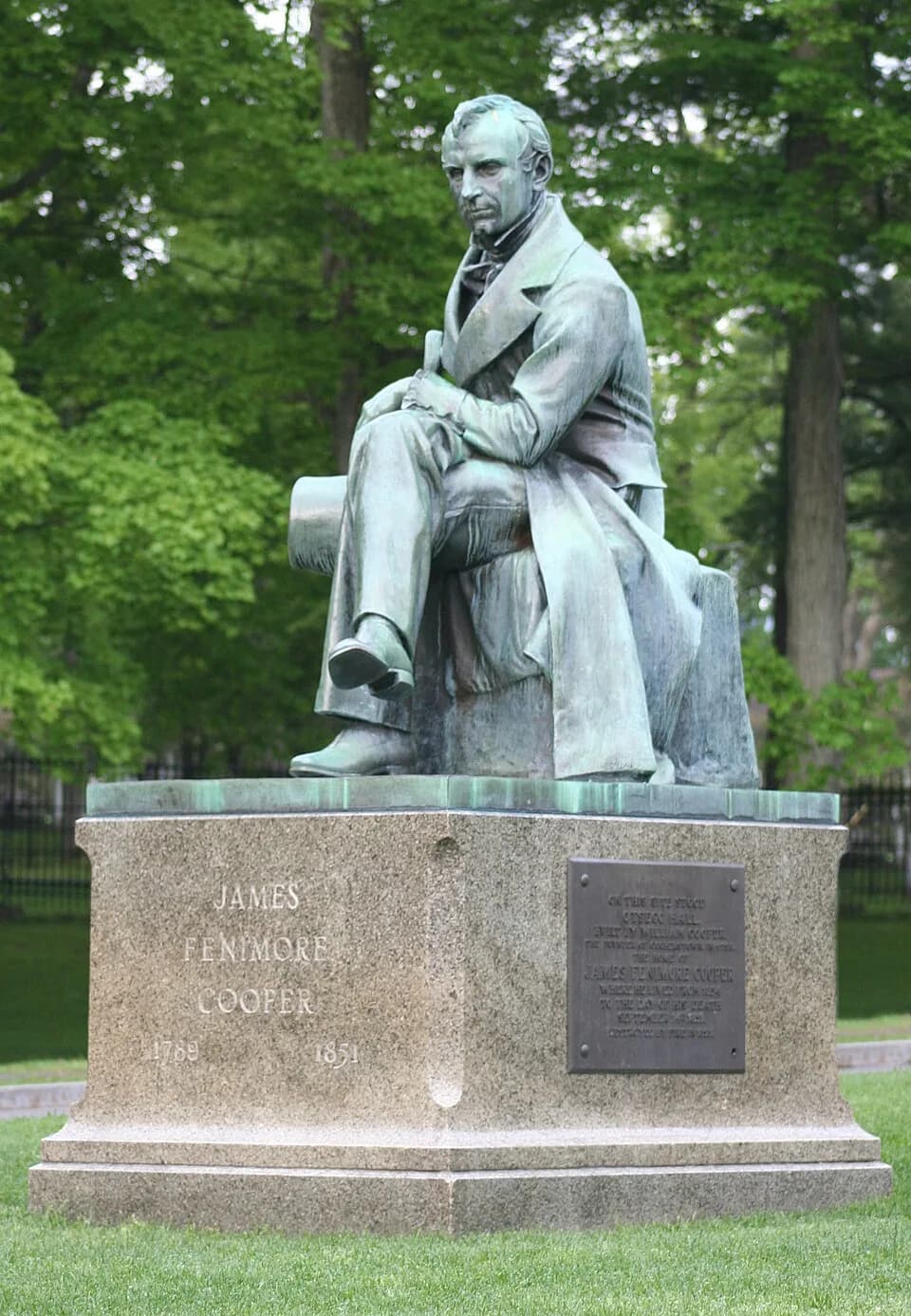 James Fenimore Cooper - James Fenimore Cooper statue in Cooperstown, NY.