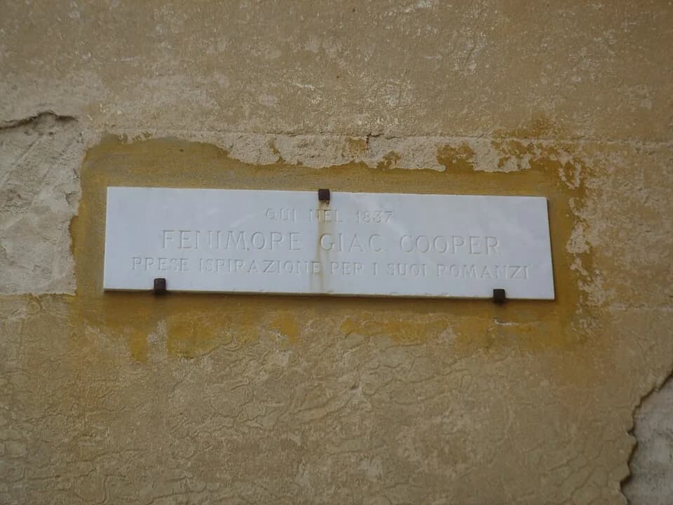 James Fenimore Cooper - Via sant'ilario, targa fenimore cooper