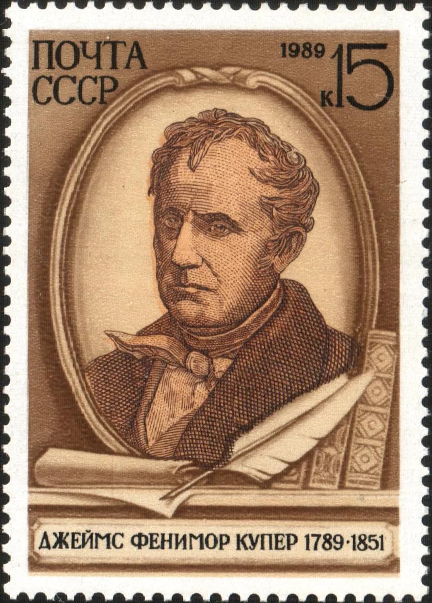 James Fenimore Cooper - A USSR stamp,