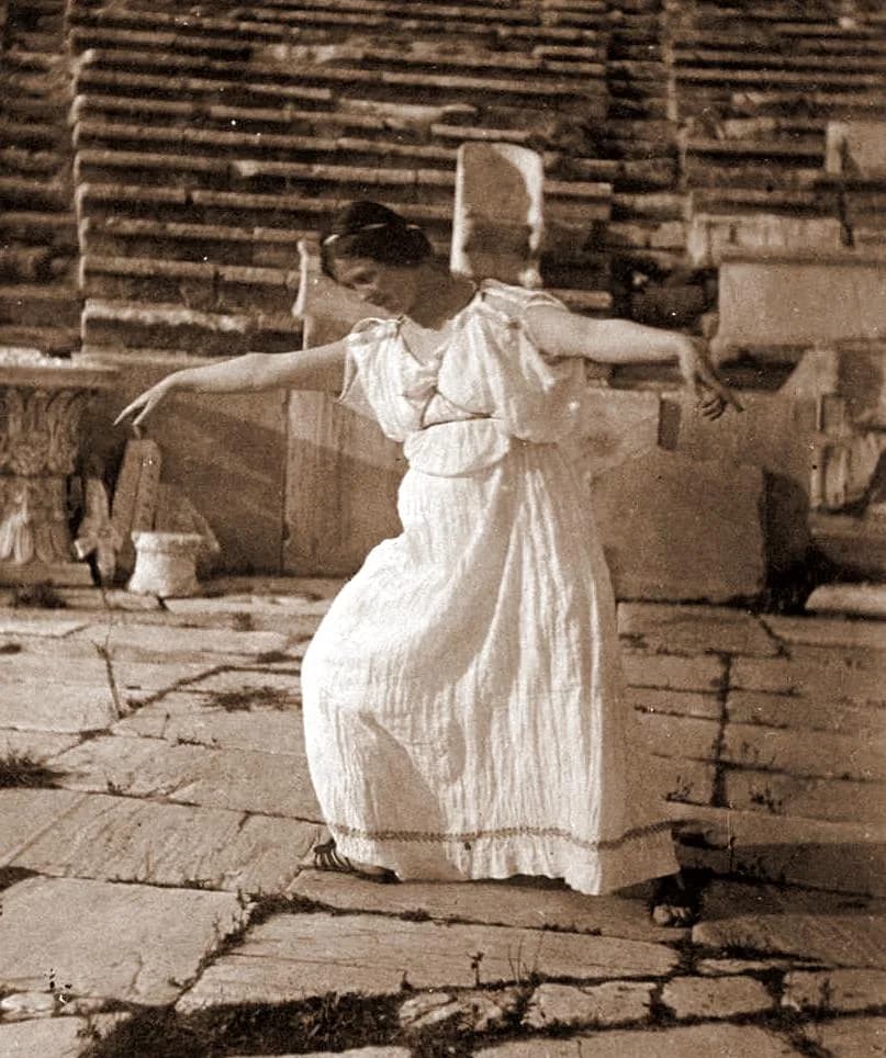 Isadora Duncan - Isadora Duncan at Theatre of Dionysus, Athens