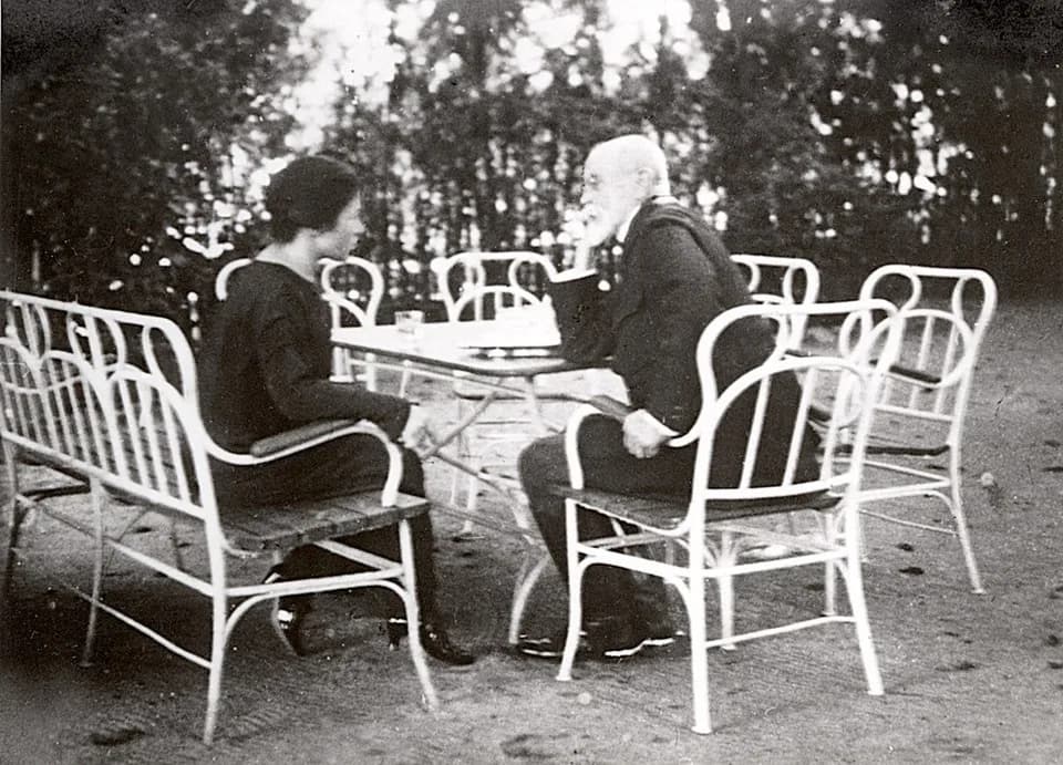 Tomáš Garrigue Masaryk - Vlasta Kalalova a TGM