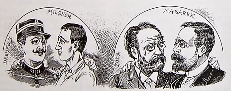 Tomáš Garrigue Masaryk - Caricature of the Hilsner Affair