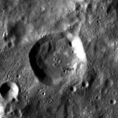 Hans Geiger - LROC image of Geiger crater