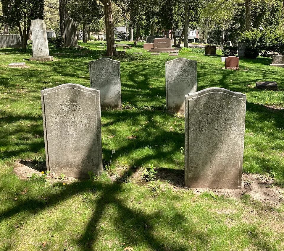 John Hasbrouck Van Vleck - Graves of Edward Burr Van Vleck (1863–1943) and John Hasbrouck Van Vleck (1899–1980) at Forest Hill Cemetery, Madison, WI