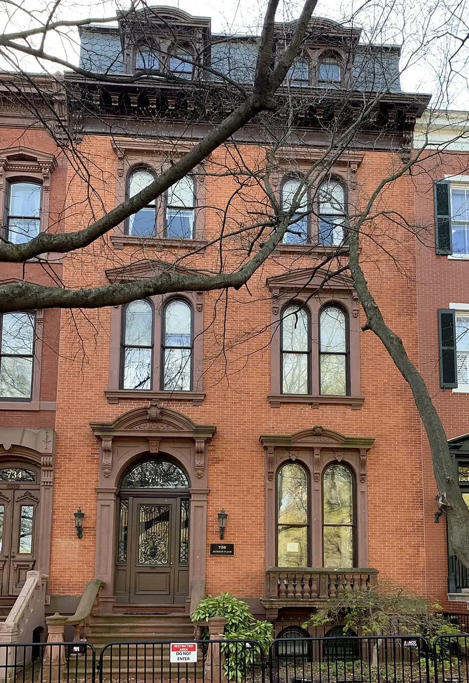 Theodore Roosevelt - The Italianate rowhouse located at 736 Jackson Place on Lafayette Square in Washington, D.C., was built in 1870 for Cornelia Knower Marcy, the widow of politician William L. Marcy